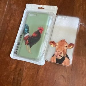 It’s from SHEIN, never been used. Cute roster and it is a light green phone case